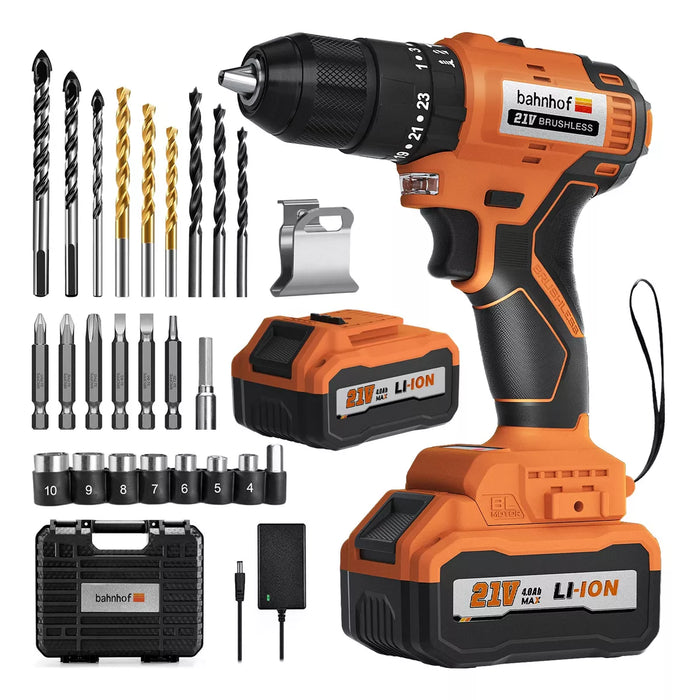 Carbon-free cordless rotary hammer drill